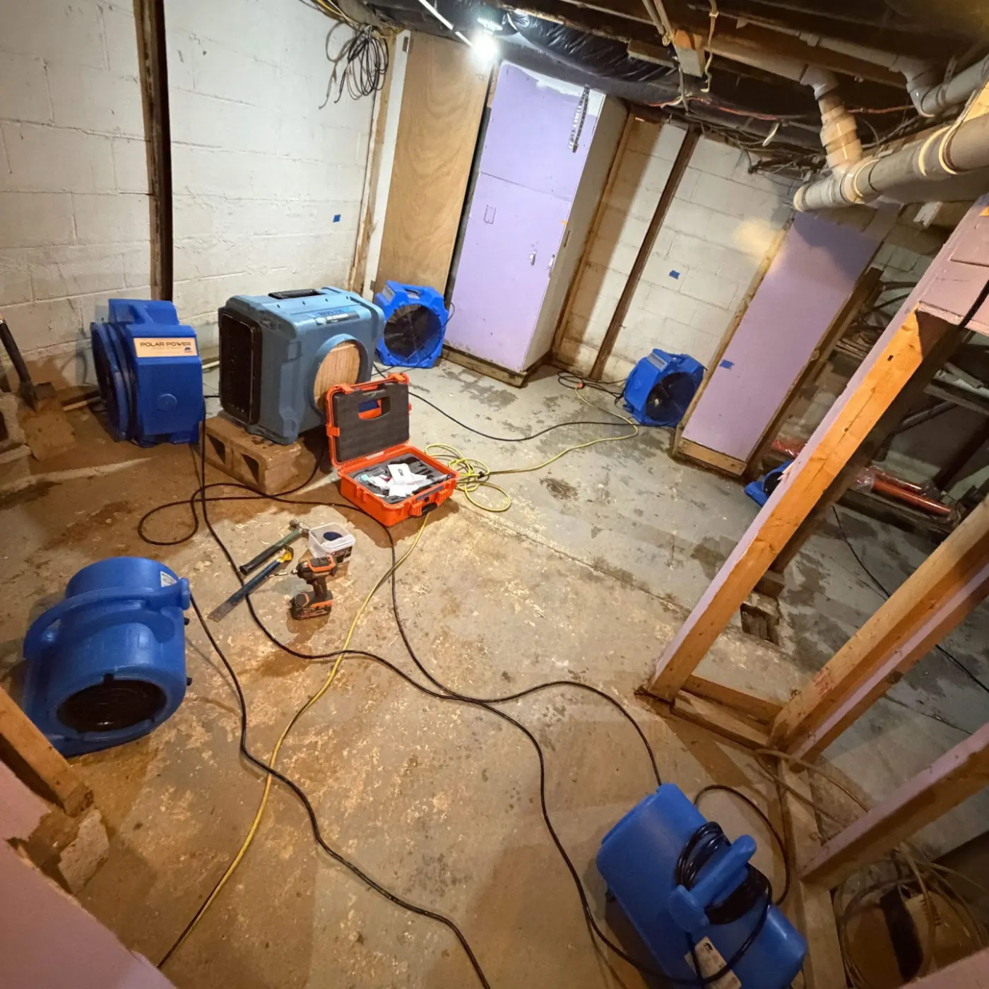 IICRC certified drying setup in Union County, IN